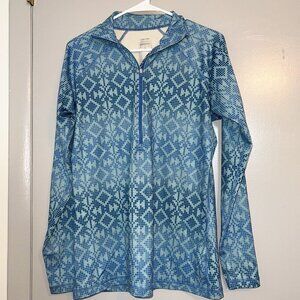 Nike Women's Dri-Fit Half Zip Light Blue Athletic Pullover Size XL
